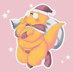 1_girl 1girl 2020s 2021 adorable alphys alphys_(undertale) alternate_costume anthro anthro_only aruput aruput_ut bag barely_visible_genitalia belly_button big_breasts breasts buckteeth cameltoe carrying_bag christmas chubby chubby_anthro chubby_female cute female female_anthro female_only full_body glasses lizard lizard_girl lizard_tail looking_at_viewer micro_bikini monster non-mammal_breasts pink_background pussy pussy_peek reptile reptile_girl reptile_tail santa santa_bag santa_hat scalie simple_background solid_color_background solo solo_anthro solo_female star swimsuit tail teeth thick_thighs thong thong_bikini undertale undertale_(series) video_game_character yellow_body yellow_skin