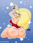 1girl big_ass blonde_hair bubble_butt christmas christmas_outfit disney dress frostbiteboi going_commando gravity_falls huge_ass large_ass long_hair no_panties pacifica_northwest red_dress sexy sexy_ass shiny shiny_skin smelly_ass solo_female solo_focus 
