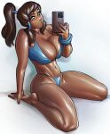  1girl bikini breasts cellphone female_only korra ph the_legend_of_korra 