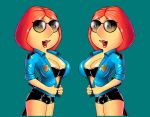 1girl big_breasts breasts family_guy female_only lois_griffin nightstick strike-force sunglasses