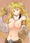 akame_ga_kill! blonde_hair breasts leone leone_(akame_ga_kill!) navel nipples yellow_eyes