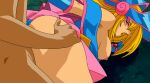  ambiguous_penetration arms_held_back ass_grab blonde_hair breasts breasts_out closed_eyes clothed clothed_female_nude_male clothing dark_magician_girl doggy_position doggy_style_position from_behind from_behind_position hand_on_ass nipples panties_aside rape sex sex_from_behind straight yu-gi-oh! 