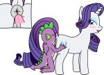  1girl anal anal_oral_sex anal_sex anilingus anilingus anus dragon fillyscent male male/female oral oral_sex poniidesu rarity_(mlp) sex spike_(mlp) unicorn unicorn_pony 