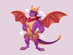  claws dragon dragon_tail dragon_wings goggles horns purple_scales spyro spyro_the_dragon 