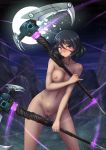  1girl black_hair blush breasts dual_wielding extremely_large_filesize female female_only hairless_pussy high_resolution jewelry large_filesize maria_calavera mypay necklace nipples nude pussy rooster_teeth rwby short_hair silver_eyes solo very_high_resolution 