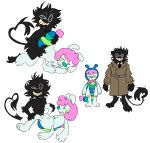  1_non-binary 1futa 4_arms antennae anthro_penetrated bive_(regretevator) black_fur black_tail bow breasts caterpillar clown clown_nose edit edited edited_art fluffy_fur glasses grin grinning humanoid_on_anthro humanoid_penetrating_anthro multi_arm multi_limb multicolored_tail pilbert pilby_(regretevator) pink_hair possible_rape rape raped raped_by_monster raping regretevator roblox roblox_game robloxian scared scared_shitless tail tail_hold teeth_showing transparent_background unknown_species 
