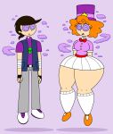  2023 catallus_(jjsponge120) catallus_the_dear_boy floating hypnosis hypnotic_eyes hypnotized la-artist322_(artist) lottie_(jjsponge120) lottie_the_wonder_girl lustful pink_background standing_together tagme thicc thicc_lottie thicc_thighs together victim victims 