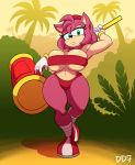 1girl 1girl 2018 amazon amy_rose anthro big_breasts blush breasts clothing curvy_figure daredemon7000 eulipotyphlan eyelashes furry gloves green_eyes hair hammer handwear hedgehog high_res huge_breasts mammal melee_weapon piko_piko_hammer pink_hair sonic_the_hedgehog_(series) thick_thighs tools voluptuous weapon wide_hips 