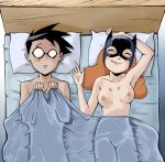  2014 barbara_gordon batgirl batman_(series) bed bedroom breasts dc dc_comics kola411 nipples nude pussy robin sex 