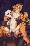  1boy 1girl absurd_res alcohol anthro beverage breast_grab breasts dreamworks duo felid furry genitals giant_panda hand_on_breast high_res kung_fu_panda male male/female mammal master_po_ping master_tigress navel nipples nude pantherine penetration penis po pussy sacrificabominat sex stripes tiger ursid vaginal vaginal_penetration 