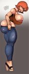  ass bra helen_parr huge_breasts jeans large_areolae the_incredibles thick_thighs tight_clothing 