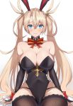  1girl ass big_ass big_breasts breasts bunnysuit hips looking_at_viewer smile thick_thighs thighs wide_hips 