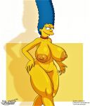  ass erect_nipples huge_breasts large_areolae marge_simpson the_simpsons thick_thighs 