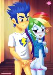 equestria_girls equestria_untamed flash_sentry my_little_pony older older_female palcomix rainbow_dash young_adult young_adult_female young_adult_male young_adult_woman