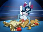  boxing boxing_gloves boxing_ring bunny cowgirl_position double_penetration penis 
