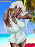 alluring atlantis:_the_lost_empire beach big_breasts breasts cartoonvalley.com disney hair helg_(artist) princess_kidagakash solo watermark web_address web_address_without_path white_hair