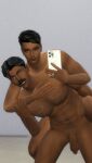 2boys 3d 3d_model adult dark-skinned_male dark_skin gay_male holding_phone huge human lu&atilde; luan luan_tolentino male male/male male_focus male_only married melanin nude nude_male onlyfans penis phone porn porn_star pornstar prince privacy tasteofluan the_sims the_sims_4 twink valentine&#039;s_day yaoi