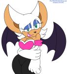  2014 anthro bat female furry habbodude looking_at_viewer mammal rouge_the_bat sega smile solo sonic_(series) supersonicrulaa wings 