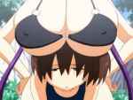  big_breasts bounce breasts densuke_mifune eiken gif kirika_misono milf 