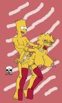  bart_simpson boots lisa_simpson sex the_fear the_simpsons yellow_skin 