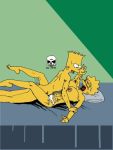  bart_simpson bed cum green_background incest insemination lisa_simpson missionary_position the_fear the_simpsons yellow_skin 