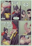 1boy 1girl ass barbara_gordon batgirl batman_(series) breasts comic dc_comics devil_hs dick_grayson female male penis robin text 