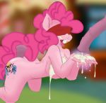  1girl anthro blindfold cum friendship_is_magic horsecock muh-arts my_little_pony nude penis pinkie_pie 