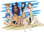 1boy 6+girls alluring armpits arms arms_behind_back arms_up ash_ketchum ass bangs bare_shoulders barefoot beach belly bikini black_hair blonde_hair blue_eyes blue_hair blush bonnie bow boy bra breasts brown_eyes brown_hair chest cleavage collarbone covering cynthia_(pokemon) dark_skin dawn_(pokemon) elbows eureka_(pokemon) eyebrows feet females fingers girls green_eyes group group_picture hair hair_bow hair_ornament hair_over_one_eye hair_ties hairclip hands hands_on_hips harem haruka_(pokemon) hikari_(pokemon) hips iris_(pokemon) kasumi_(pokemon) knees legs long_hair male may_(pokemon) md5_mismatch medium_breasts midriff miette_(pokemon) millefeui_(pokemon) multiple_girls navel nintendo one-piece_swimsuit orange_hair panties pokemon pokemon_(anime) pokemon_(game) pokemon_xy ponytails pose purple_hair resized satoshi_(pokemon) serena_(pokemon) shiny shirona_(pokemon) short_hair shorts shoulders sitting sitting_down small_breasts smile swimsuit tan tanned thick_thighs thighs toes topless topless_male turquoise_eyes very_long_hair zaizaiwangwang