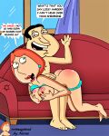  ass breasts erect_nipples family_guy glenn_quagmire lois_griffin panties_down spanking thighs 