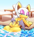  1girl anal ass bat female nipples pussy rouge_the_bat sega solo sonic_(series) sonic_the_hedgehog_(series) spotty_arts water 