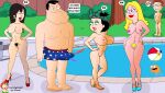  american_dad big_breasts francine_smith glasses gwen_ling hayley_smith high_heels norm nude pubic_hair shaved_pussy stan_smith steve_smith thighs 
