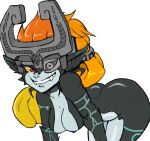  1girl breasts colored edit fangs featureless_breasts featureless_crotch female headgear high_res humanoid humanoid_pointy_ears imp imp_midna markings midna nintendo short smile solo teeth the_legend_of_zelda transparent_background twilight_princess unknown_artist 
