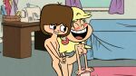  1boy 1girl aged_up bedroom cartoon_network crossover foster&#039;s_home_for_imaginary_friends jose101 leni_loud mac_(fhfif) nude older sex the_loud_house 