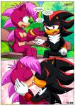  1boy 1girl anthro bbmbbf blush breasts comic french_kiss male male/female mobian_(species) mobian_mating_season_(comic) mobius_unleashed navel nude palcomix sega shadow_the_hedgehog sonia_the_hedgehog sonic_the_hedgehog_(series) 