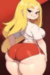  1girl ai_generated ass ass_focus cartoon_network daidouji_(artist) daidoujipv dat_ass ed,_edd,_&#039;n&#039;_eddy female kanker_sisters long_hair looking_at_viewer looking_back may_kanker pov solo thick_thighs thighs 