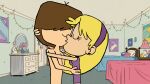  1boy 1girl aged_up carol_pingrey cartoon_network crossover foster&#039;s_home_for_imaginary_friends imminent_sex jose101 kissing mac_(fhfif) nude_male_clothed_female older the_loud_house 