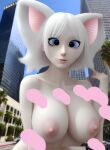  ai_generated big_breasts breasts breasts cat_ears dulcinea high_res human_version nude outside white_hair 