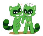anthro anthro_only balls furry green_fur happy_tree_friends lifty_(htf) male male_only oob_(artist) penis raccoon shifty_(htf) smile text