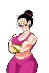  big_breasts chichi cosplay dragon_ball dragon_ball_super kefla milf muscular_female sweat thick_thighs 