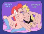 closed_eyes crossover dragon&#039;s_lair karstens kimberly kimberly_(space_ace) princess_daphne space_ace tagme teeth