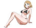  1girl alluring bare_legs bikini blonde_hair blue_eyes nintendo pin_up pokemon pokemon_(anime) serena serena_(pokemon) transparent_background yxyyxy 