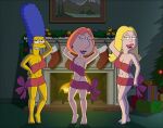  american_dad blackzacek family_guy francine_smith lois_griffin marge_simpson the_simpsons xmas 