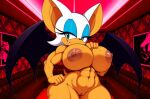  abs ai_generated anthro bat bat_wings blue_eyeshadow chiropteran eyelashes furry_female hand_on_breast hand_on_hip huge_areolae huge_breasts looking_at_viewer muscular muscular_female navel nude pussy rouge_the_bat sega self_upload smile smiling_at_viewer solo_female sonic_the_hedgehog_(series) tail tan_body teal_eyes virtuai white_hair 