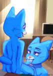  1boy 1girl 2021 absurd_res age_difference anthro anthro_on_anthro anthro_penetrated anthro_penetrating anthro_penetrating_anthro ass blue_body blue_fur cartoon_network cub domestic_cat duo felid feline felis fellatio female_penetrated fur furry genitals gumball_watterson hand_on_knee hand_on_leg high_res incest inside ionai male male/female male_penetrating male_penetrating_female mammal mature_anthro mature_female milf mother_&amp;_son mother_and_child nicole_watterson nude older_female older_penetrated oral oral_penetration parent parent_and_child penetration penile penis sex sitting son the_amazing_world_of_gumball tongue tongue_out young younger_male 