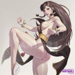  1girl alluring alternate_costume alternate_hairstyle arttoru ass athletic_female breasts capcom chinese_clothes chun-li curvy dat_ass fit_female high_res no_bra no_panties pelvic_curtain shiny shiny_skin street_fighter 