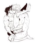 2boys battle_tendency caesar_anthonio_zeppeli jojo&#039;s_bizarre_adventure joseph_joestar kissing kissing_while_penetrated male male/male male_only male_penetrated yaoi yaoi 