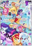 applejack applejack_(mlp) bbmbbf beach comic equestria_girls equestria_untamed fluttershy hasbro my_little_pony my_little_pony:_friendship_is_magic older older_female palcomix party_at_rainbow_cove pinkie_pie rainbow_dash rarity sci-twi sunset_shimmer trixie trixie_(mlp) trixie_lulamoon_(mlp) twilight_sparkle young_adult young_adult_female young_adult_woman