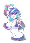  1girl belly breasts equestria_girls friendship_is_magic headphones maniacpaint my_little_pony navel nipples sunglasses vinyl_scratch 