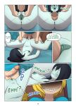  1boy 1girl 1girl adventure_time anus ass breasts cartoon_network comic cubbychambers finn_the_human high_resolution male marceline penis sex text vaginal very_high_resolution wet_penis 