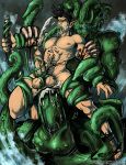  2boys anal anthro bara cum furry gay hotcha human interspecies male male_only multiple_boys muscle penis restrained sword tattoo tentacle weapon yaoi 